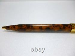 Yves Saint Laurent Tortoiseshell pattern & Gold Knock type Ballpoint pen Rare