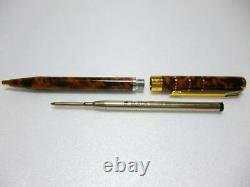 Yves Saint Laurent Tortoiseshell pattern & Gold Knock type Ballpoint pen Rare